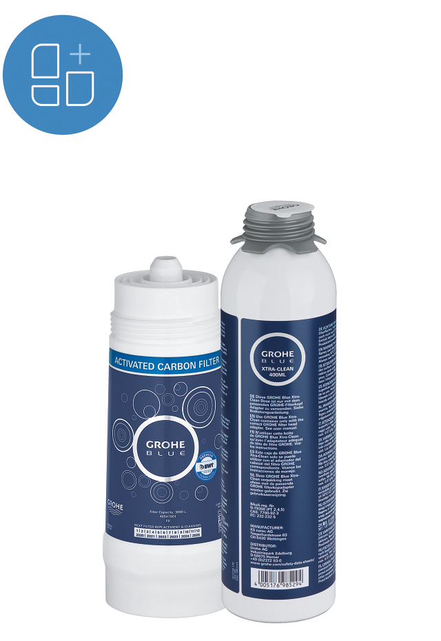 GROHE Activated Carbon Bundle: Filter & Cleaning Cartridge