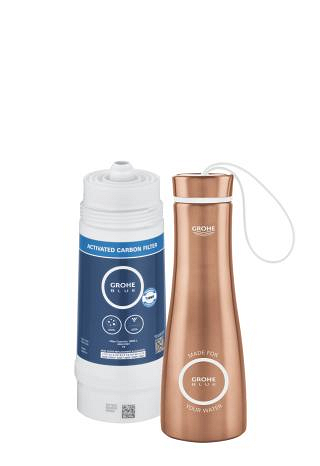 GROHE Blue Filtro Carboni Attivi + Bottiglia Pink Gold
