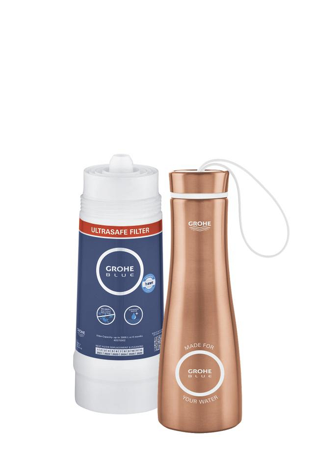 GROHE Blue Ultrasafe filter + Warm sunset bottle