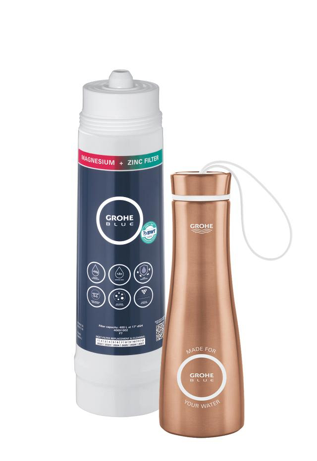 GROHE Blue Magnesium and Zink filter + Warm sunset bottle