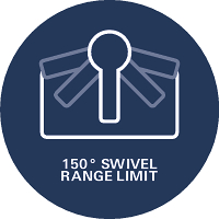 150° Swivel Range Limit