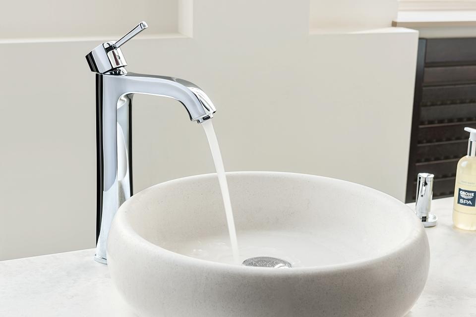 GROHE Grandera robinet de lavabo taille XL en chrome avec eau courante