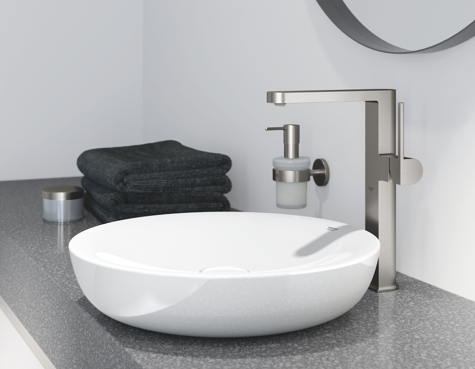 GROHE Plus robinet de lavabo taille L en acier inoxydable