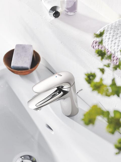 Wave - Basin Tap S-Size with Pop-up Waste Set - Energy Saving - Chrome 4