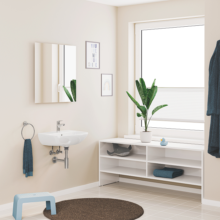 Start Edge - Robinet de lavabo taille S avec bonde de vidage clic-clac - Économie d'énergie - Chromé 8