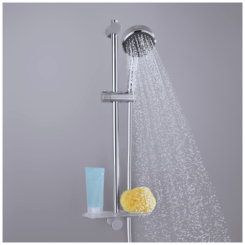 Mitigeur mécanique douche monocommande start chrome avec ensemble pour  douche avec barre douche chromé 4 jets vitalio comfort 100 GROHE