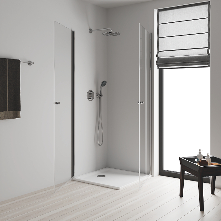 Saliscendi doccia con soffione Grohe Vitalio Start 100 nero 2 getti