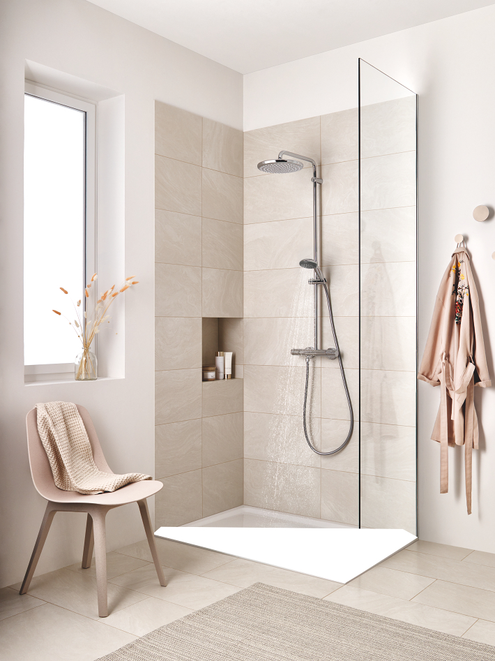 Vitalio Start - Handshower 100mm 5,7l with 2 Spray Types - Chrome 4