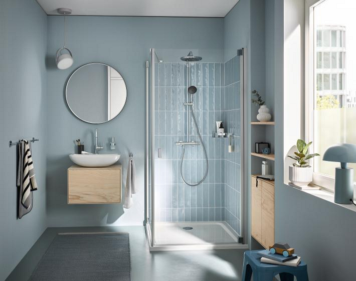 Vitalio Start System 250 Shower system with thermostat for wall mounting 6