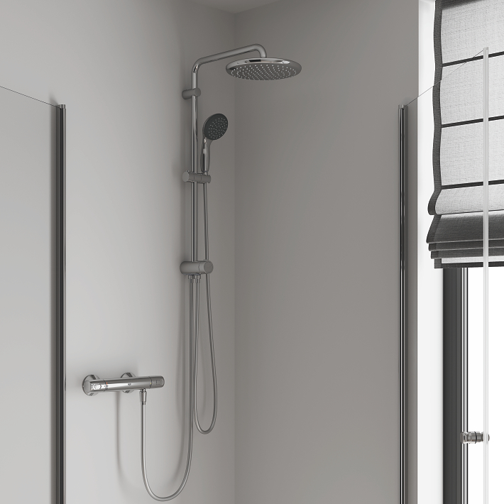 Vitalio Start System 250 Flex shower system with diverter for wall mounting 6