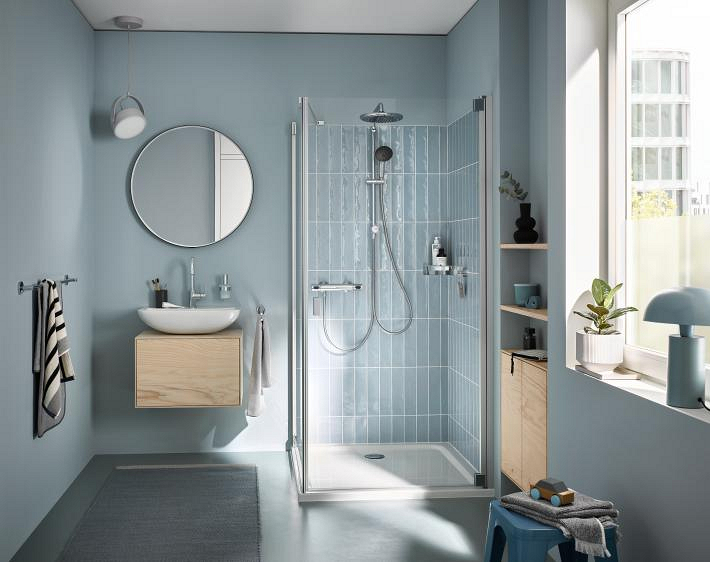 Vitalio Start System 250 Flex shower system with diverter for wall mounting 7