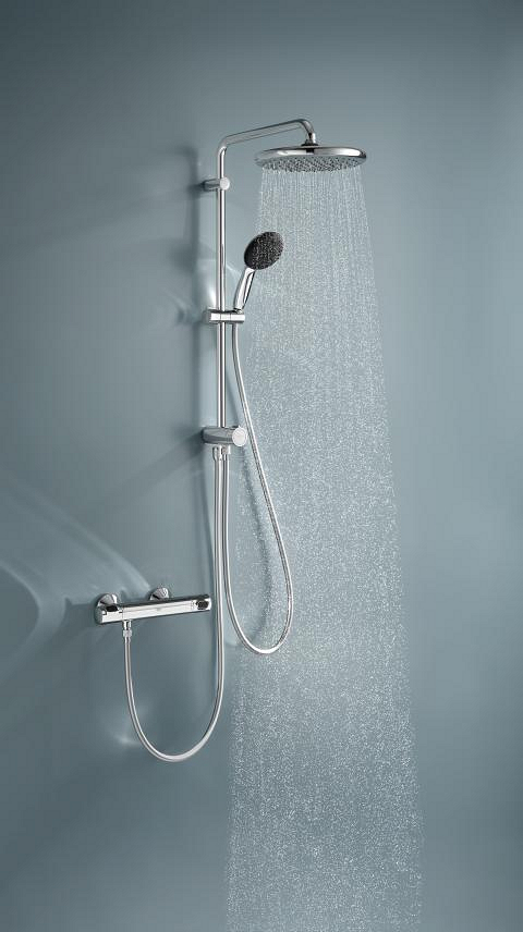 Vitalio Start System 250 Flex shower system with diverter for wall mounting 6