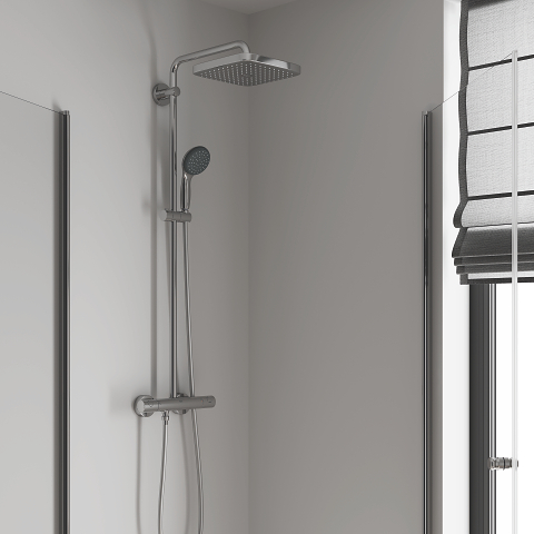 Vitalio Start System 250 Cube Shower system with thermostat for wall mounting 6