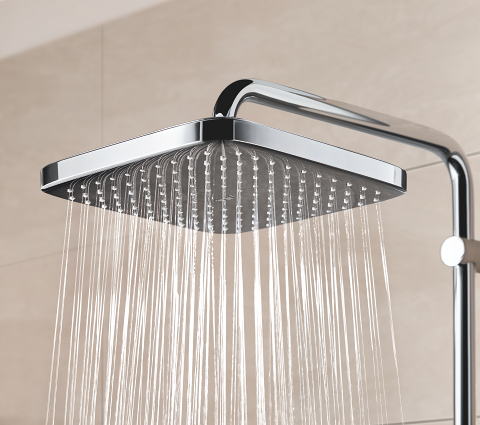 Vitalio Start System 250 Cube Shower system with thermostat for wall mounting 9