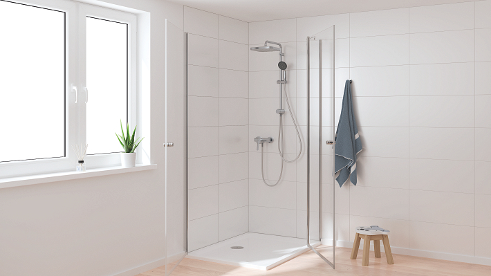 Vitalio Start System 250 Cube Flex Shower System met omsteller voor wandmontage 7