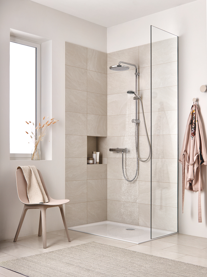 Vitalio Start System 250 Flex shower system with diverter for wall mounting 5