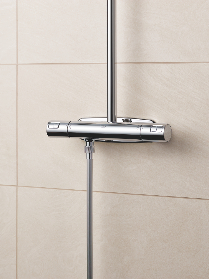 Vitalio Start System 250 Cube Duschsystem med 160cc-termostat för väggmontering 8