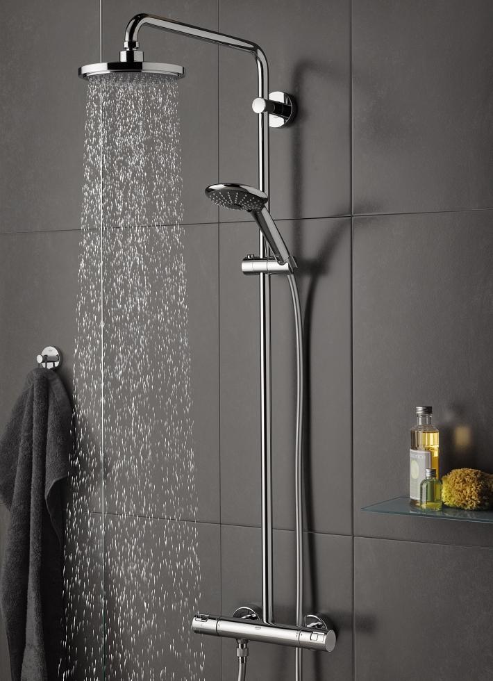 Vitalio Joy System 180 Shower system with thermostat for wall mounting 7