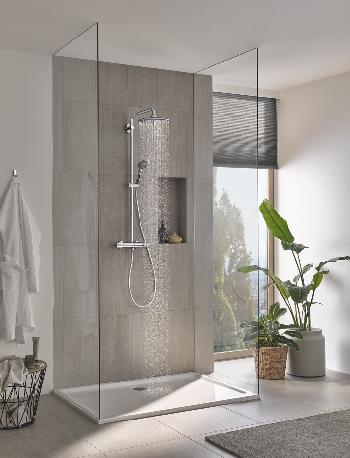 Vitalio Joy System 260 Shower system with thermostatic mixer for wall mounting 12