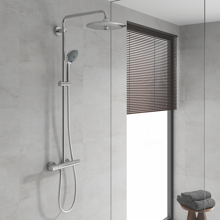 Vitalio Joy - Handshower 110mm with 3 Spray Types - Chrome 3