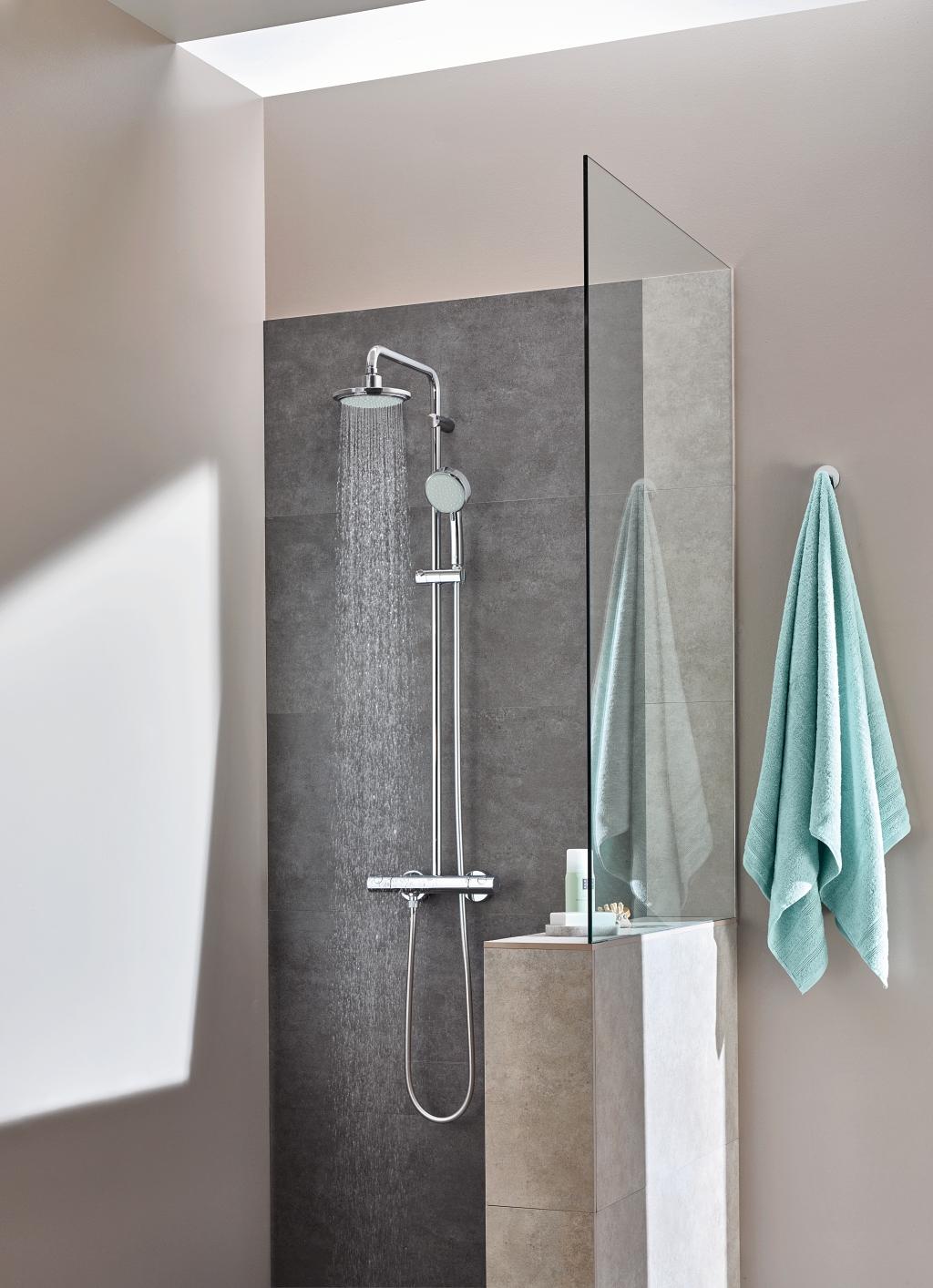 Tempesta System 200 Flex shower system with diverter for wall mounting