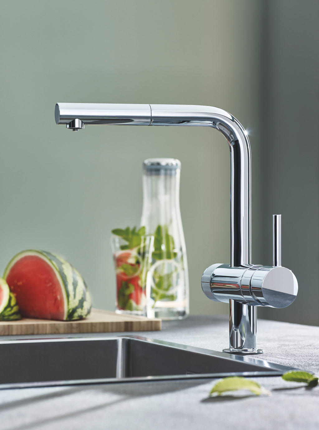 GROHE Blue Pure Minta Μίξερ νεροχύτη μονού μοχλού με λειτουργία φίλτρου ...
