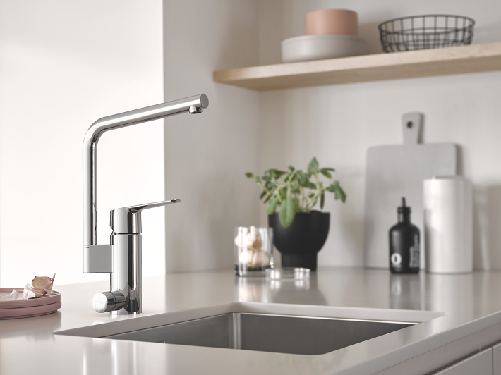 Start - Kitchen Tap L-Spout with Shut-off Valve FI - Chrome 5