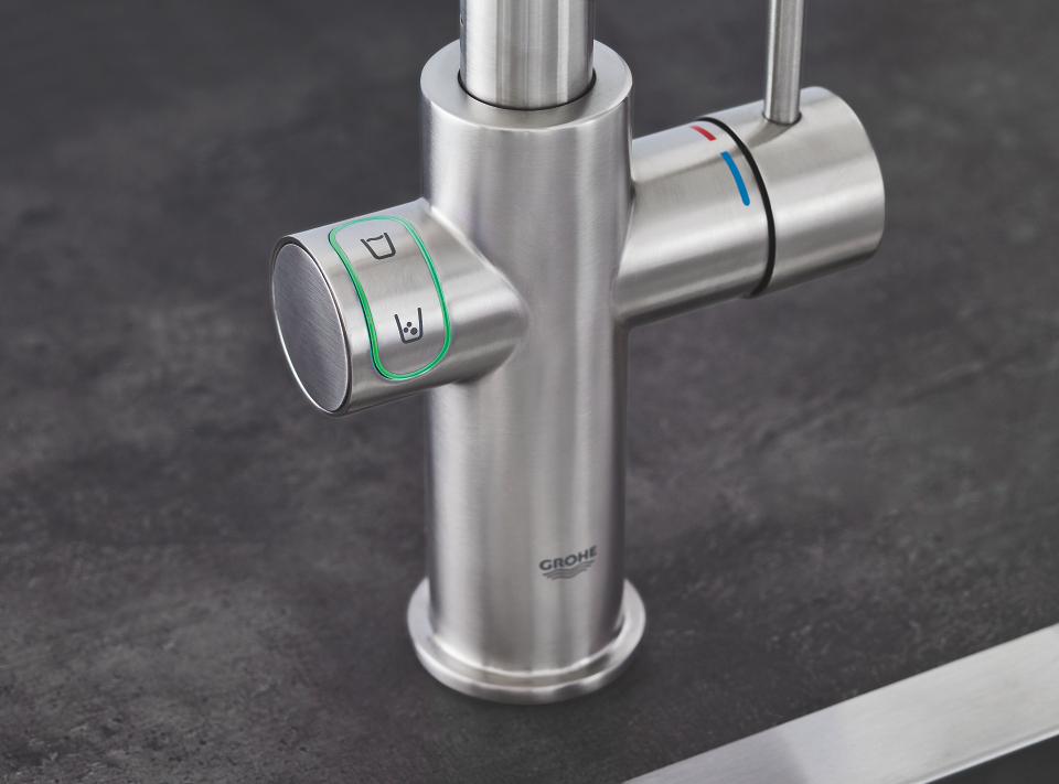 Zbliżenie na baterię GROHE Blue Home
