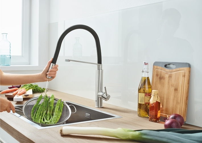 Kitchen Tap With Profi Spray Supersteel