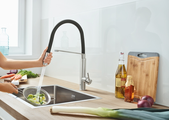 GROHE Concetto Robinet de cuisine avec mousseur extractible et