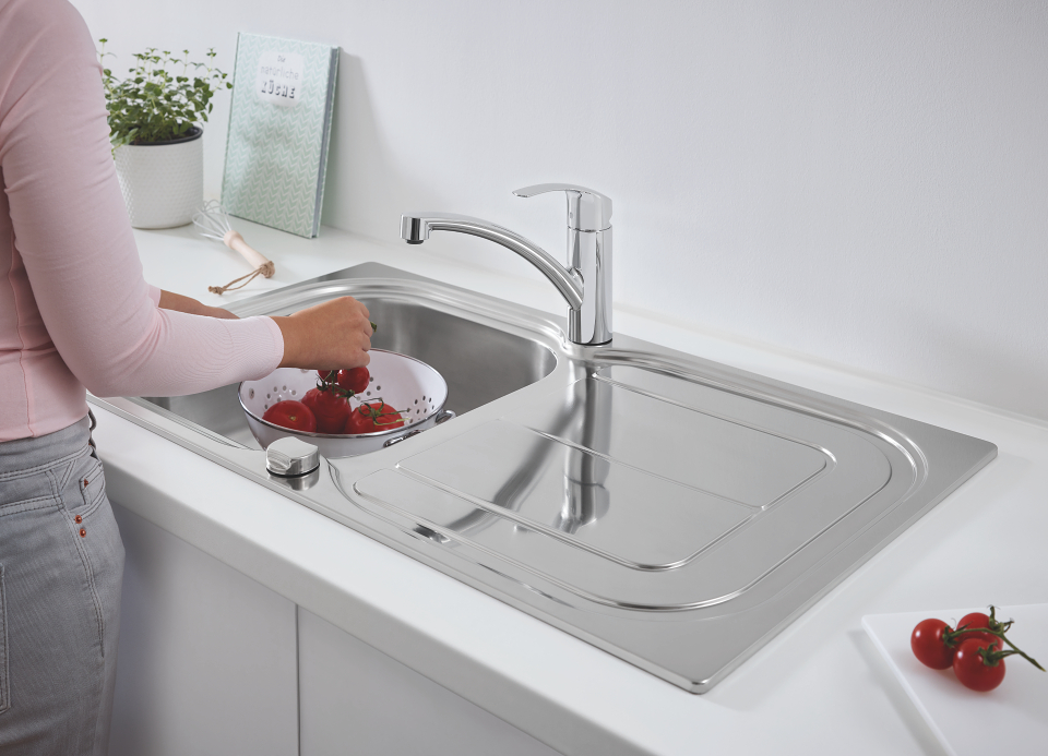 grohe k300 1.5 bowl stainless steel kitchen sink