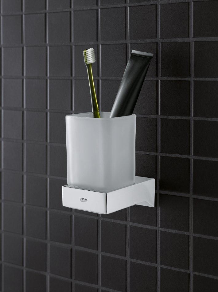 GROHE Selection Cube Reservepapierhalter – Metall, Wandmontiert, StarLight Oberfläche