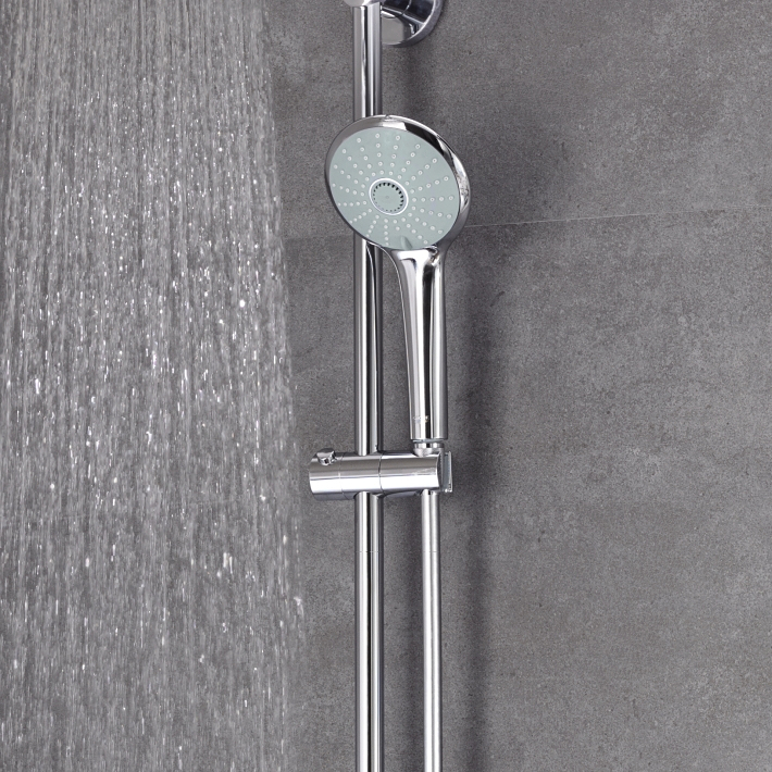 Euphoria System 260 Shower system with bath thermostat for wall